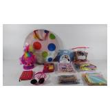 Toy group, troll, crayons, colored pencils, dot