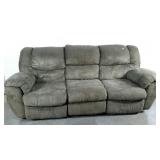 Microfiber suede recliner couch, 7
