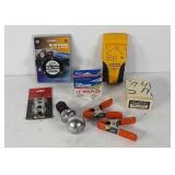 Tools, drill pump, cable staples, spring clamps,