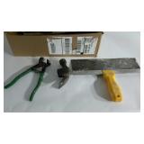 Tools, includes a hammer head, screwdrivers,