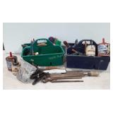 Horse tack, rasps, hoof moisturizer, brushes,