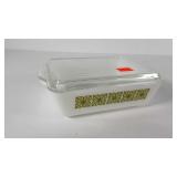 Pyrex Square Flowers 503 1 1/2 quart fridge dish