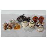 Mixed group, includes trinket boxes, motorcycle