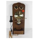 Telephone shaped wall clock, works, 10x21