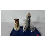 Home decor, includes porcelain vase marked