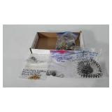 Jewelry, includes earrings, rings, necklaces, and