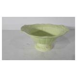 Green ceramic center piece bowl, 11.5"