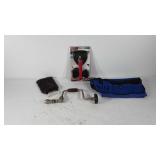 Tools, Stanley auger brace drill, ice scraper,