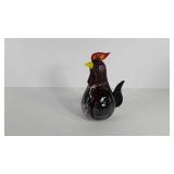 Art glass rooster, 12" tall