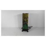 Dragonfly art glass lamp, 18" tall