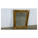 Gilded frame mirror, 29 x 38, damage as shown