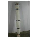 Large roll of white nylon like fabric, 62" wide,