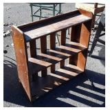 Wood Book Shelf, 27" wide, 3 shelves bottom one