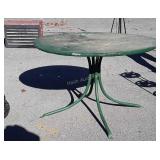 Early metal Outdoor Table 42" round top