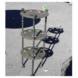 Cast iron 3 Shelf Outdoor Stand, 10" shelves 26"