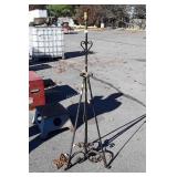 Wrought iron Floor Lamp Base, trifooted style,