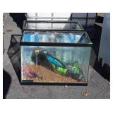 Two Aquarium Tanks one with gravel, 24x12x16"