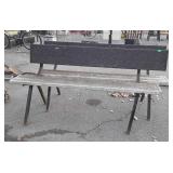 Two Commercial type Park 5ft Benches, aluminum