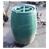 Rain Water Collection Barrel, green poly Barrel,