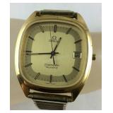 Omega seamasters goldtone wrist watch running
