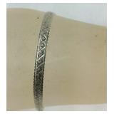 Sterling silver herringbone bracelet