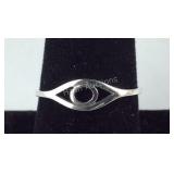 Sterling silver size 10 eye ring