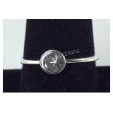 Sterling silver size 10 moon star ring