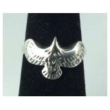 Sterling silver size 6 eagle ring