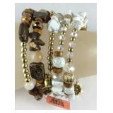 2 South African tigers eye and multi gemstone