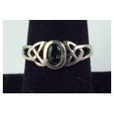 Vintage Emerald Trinity Knot Ring, 2.2 grams
