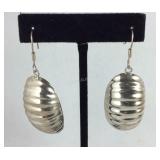 Heavy, Large Made in Mexico Fish Hook Earrings,