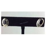 Black Onyx Stud Earrings, 3.4 grams Sterling