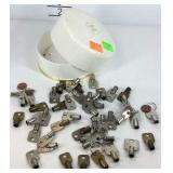 Plastic container with keys, US Lock