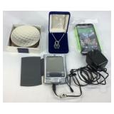 Golf ball coasters, tungsten palm, powers on,