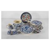Handpainted Turkish pottery collection,  plates,