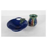 Pottery bowl and vase