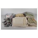 Textiles, six sets of queen sized sheets, six