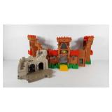 Fisher-price Imaginext play castle and Playmobil