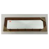 Hall mirror with coat hooks, 36x14, new in