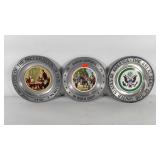 Three pewter United States historical collector
