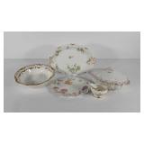 Limoges China group,two players, creamer, covered