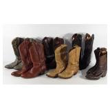 Cowboy boots, includes Tony Lama, Justins, Frye,