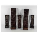 Decorative metal scroll wall hanging sconces, 22"