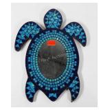 Mosaic turtle shaped mirror, 11x15