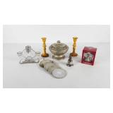 Home decor, silverplate coasters, silver overlay