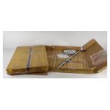 Two 2-tiered display racks, with hardware