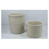 Longaberger pottery canisters without lids, 5.5"