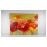 Floral decor stretched canvas wall hanging, 40x30