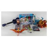 Toys, snowman making kit, Trendy guitar, movies,