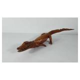 Leather wrapped alligator, 21.5"